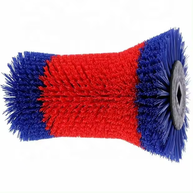 Pinceau de sapin de vache rouge et bleu résistant à l'usure
