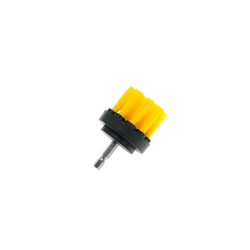 Jaune 2 pouces Pp Matériau moyenne brosse dure rouge brosse de forage électrique pour le nettoyage des voitures