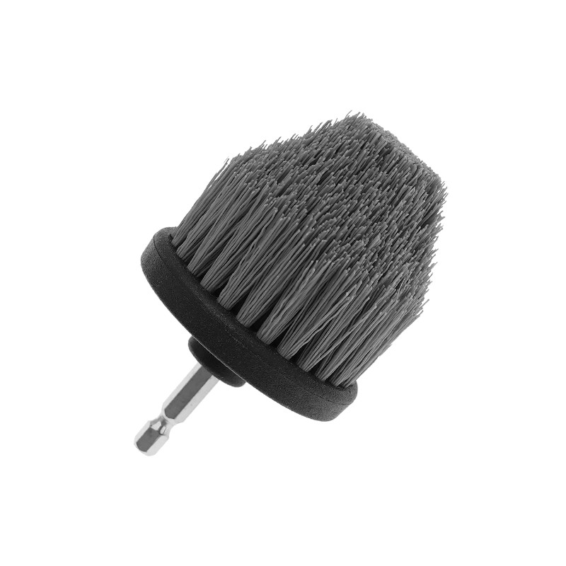 Couleur grise 2,5 pouces Pp / Nylon Material Brush avec broyeur électrique Brush pour nettoyer la maison