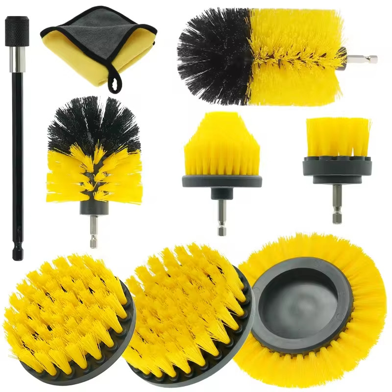 Brosses de nettoyage électriques avec extension pour pneus de voiture