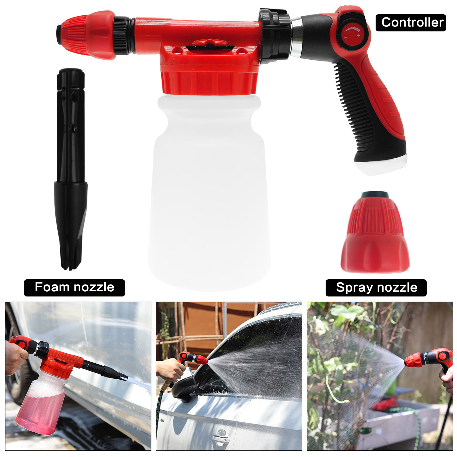 33 pièces Kit de nettoyage de lavage de voiture Couleur grise serviette douce