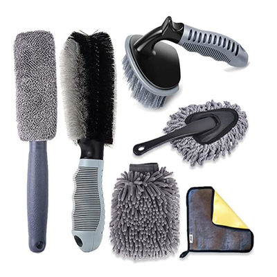 6pc Type T Manuel Pour une seule voiture Détailler la brosse à rouleaux pour pneus