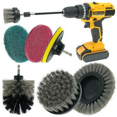 8pc Set de pinceau de forage Power Scrubber salle de bains Nettoyage de voiture pour voiture